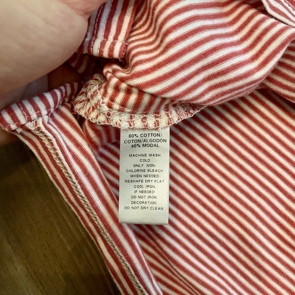 𝅺LOFT ruffled sleeve striped top - Picture 3 of 5